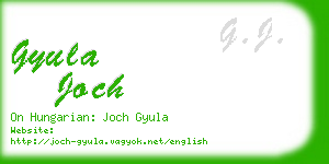 gyula joch business card